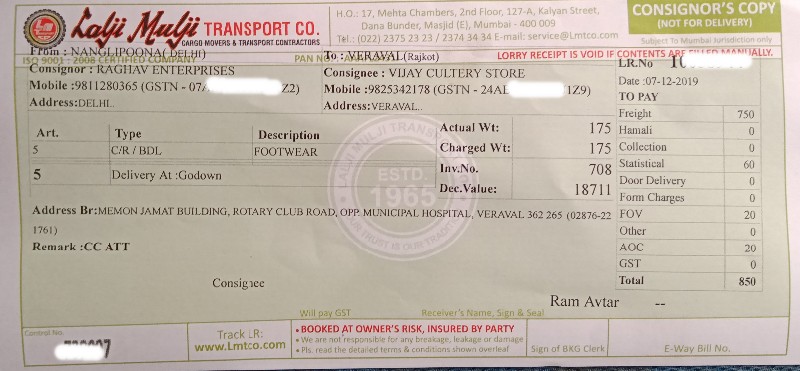 Lalji Mulji Transport