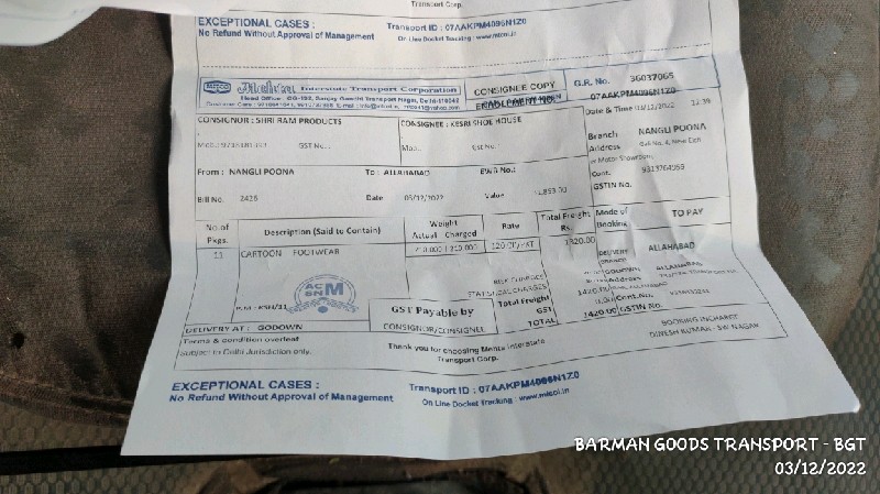 Mehta Transport Corporation of India