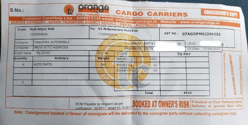 Orange Cargo Carriers