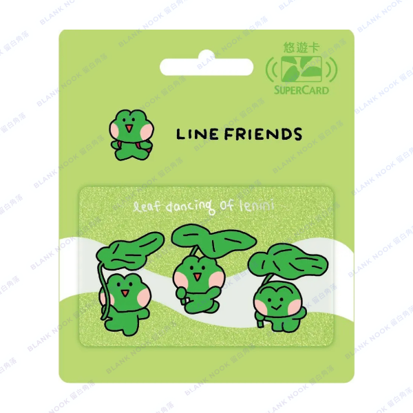 LINE FRIENDS minini Lenini 綠葉篇 透明 - SUPERCARD