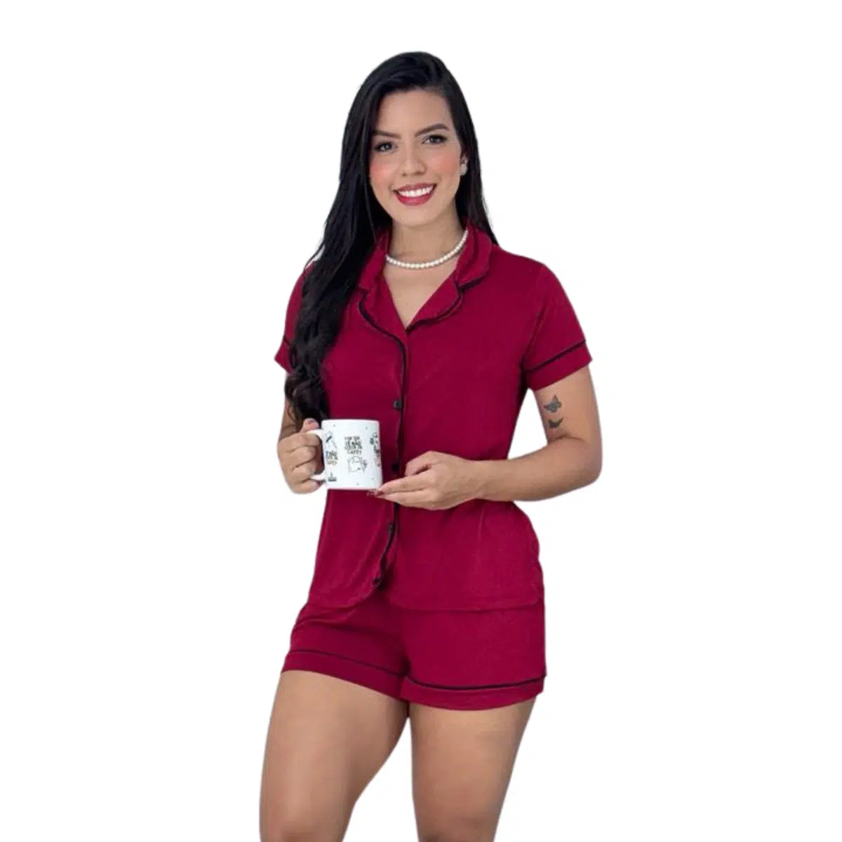 Babydoll Americano Liso Vermelho G