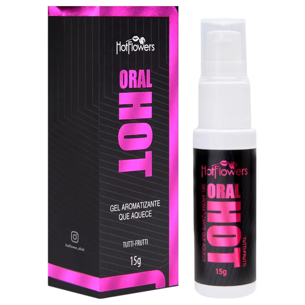 Oral Hot Gel Aromatizante Beijável que Aquece 15g Hot Flowers