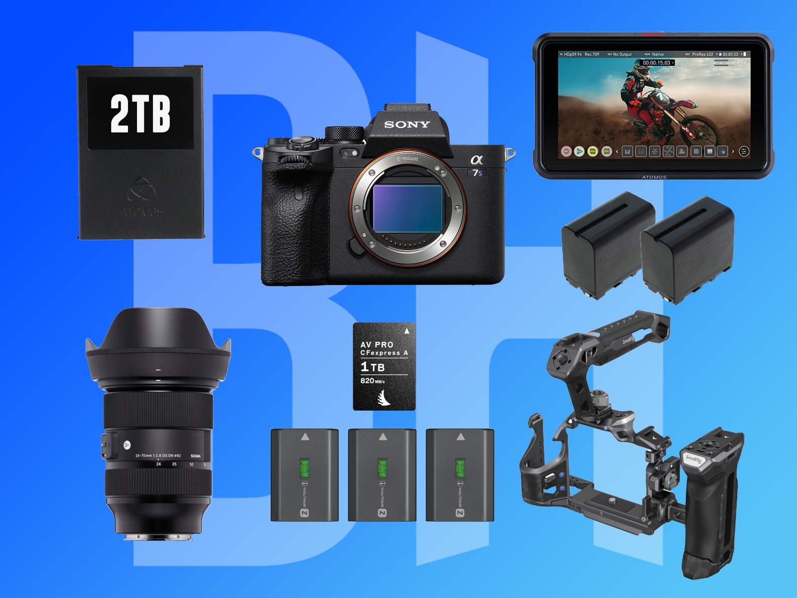 Sony A7S III + Atomos Ninja V + Sigma 24-70 f2.8 + Cage + Handle VIDEO KIT