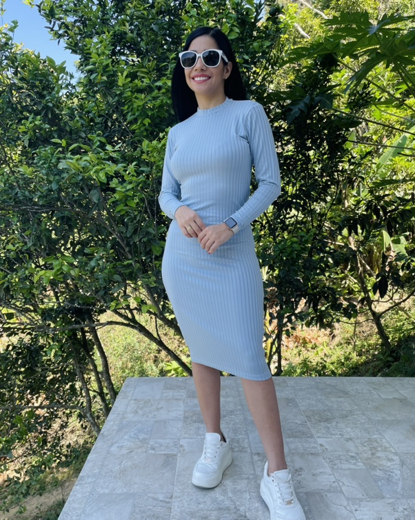 Vestido Acanalado