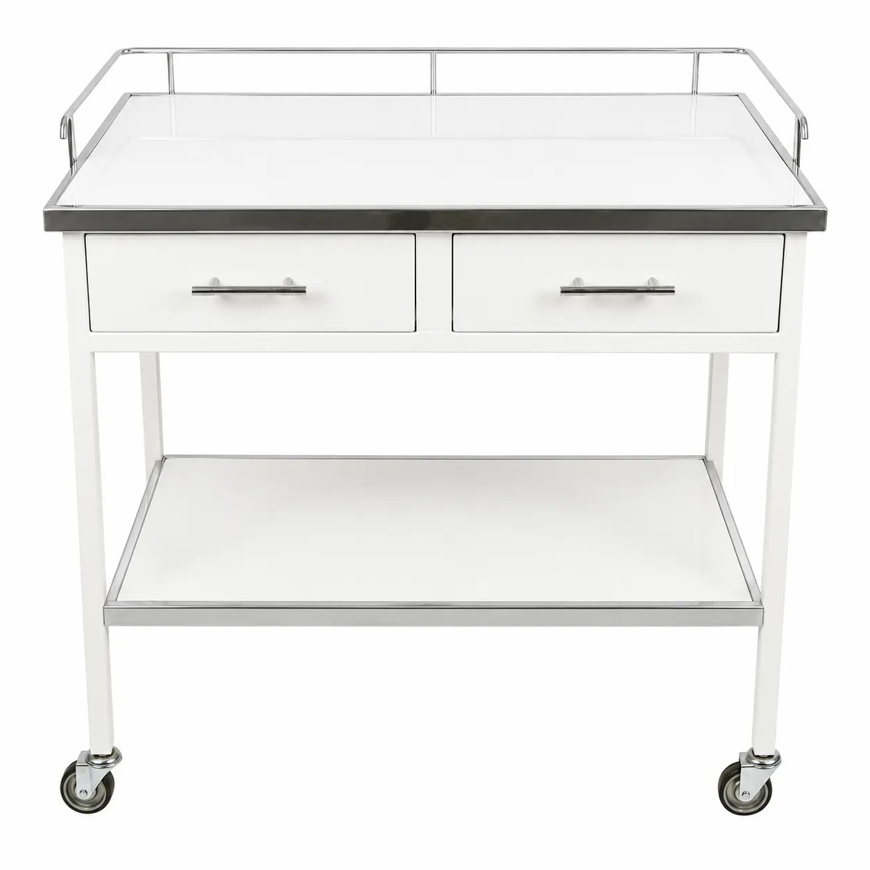 Mesa Rodable de Metal Para Oficina Auxiliar Con 2 Cajones  (M-25) - NACIONAL | Stock: 100 - SAP: 266020097