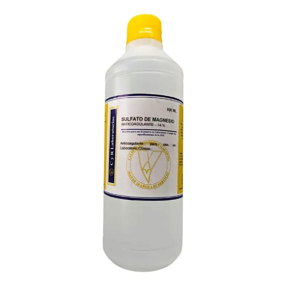 Sulfato De Magnesio 14% X 500ML (Recuento De Plaquetas) - CYR | Stock: 0 - SAP: 141010003