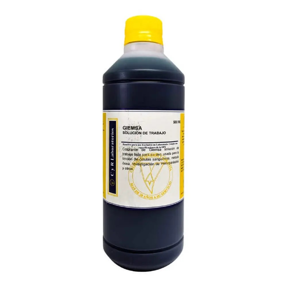 Giemsa Solucion X 500ML (Solución Trabajo Para Hemoparásitos) - CYR | Stock: 2 - SAP: 141010007