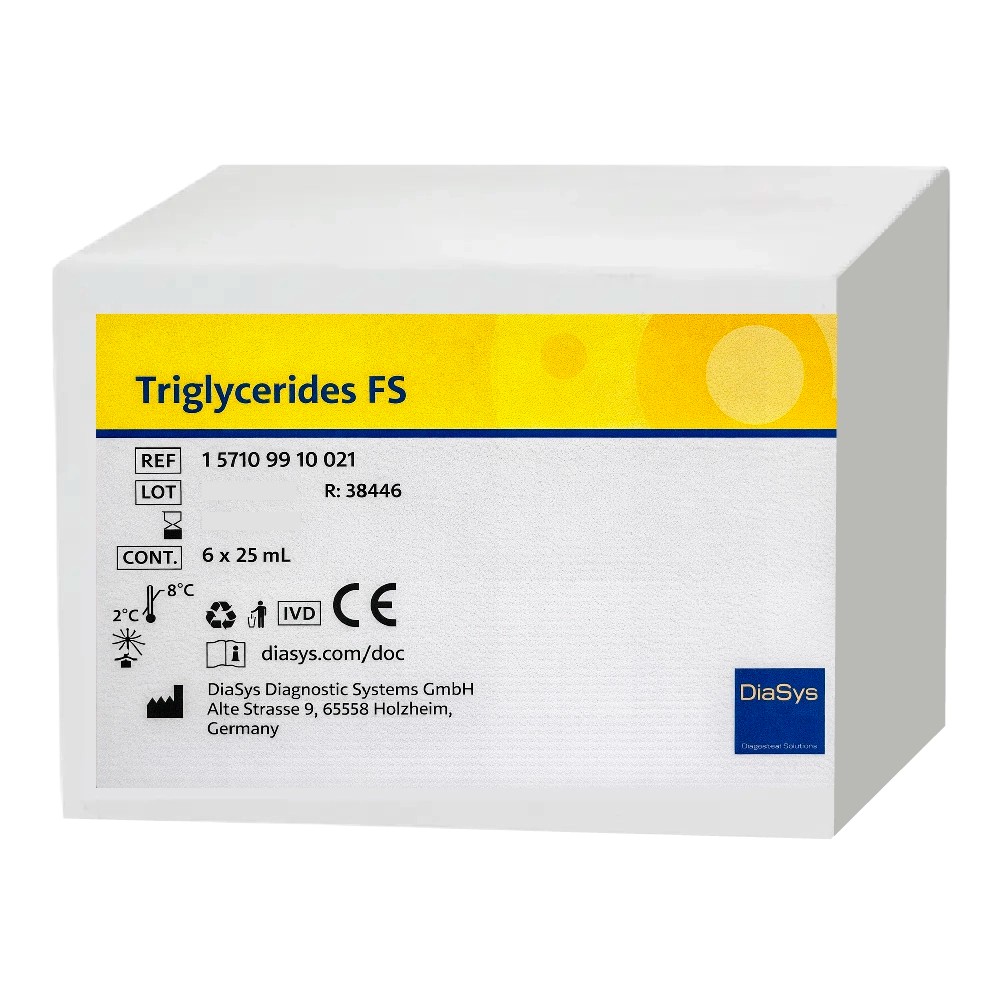 Trigliceridos FS  X 150ML (2A8ºC) (FS 6X25ML + Std 1X3ML) - DIASYS DIAGNOSTIC | Stock: 55 - Vto. 30/09/27 - SAP: 147010011