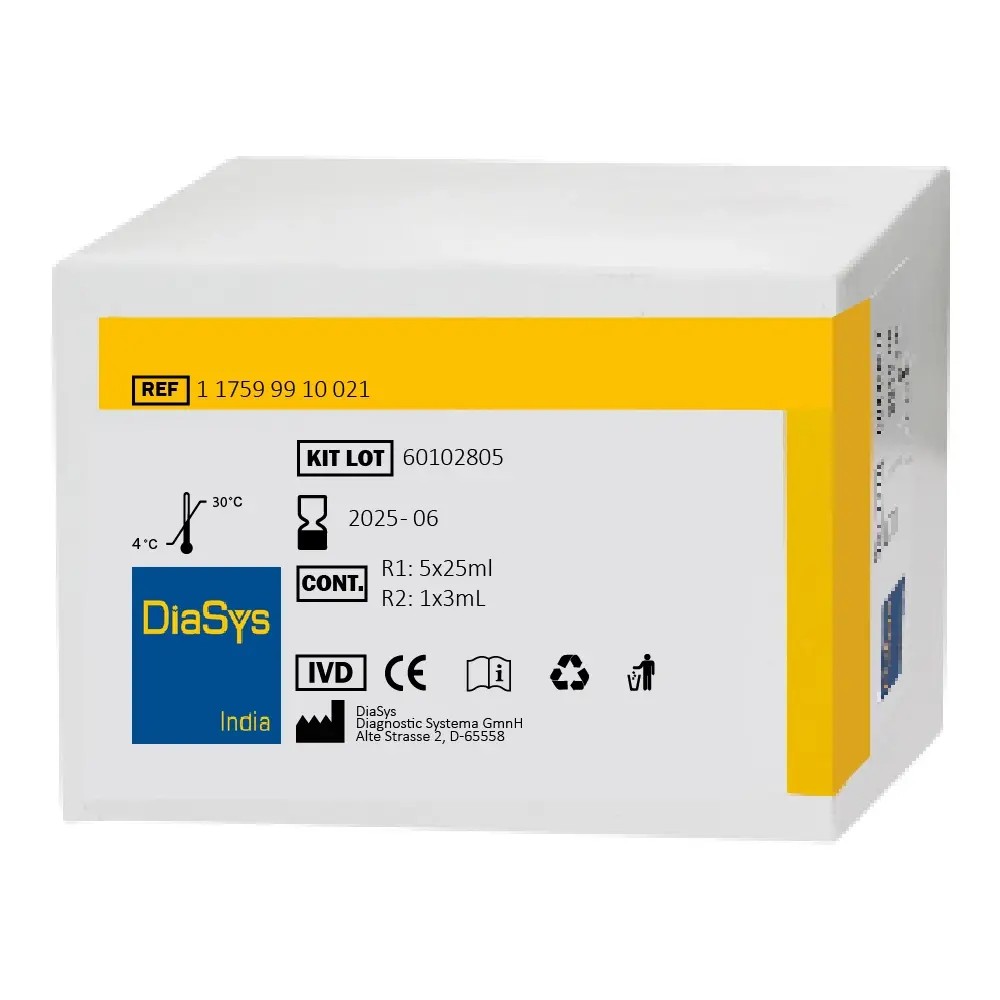 Transaminasas Alt/Gpt Cinético 5X20 Ml / 1X25 Ml (125 Ml) - DIASYS | Stock: 40 - SAP: 147010021