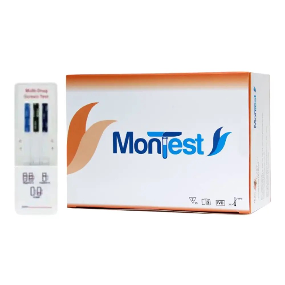 Droga 3 Paneles X 25 Tarjeta de Inmersión Rapid Test (COC150/MDMA500/THC50) - MONTEST | Stock: 50 - SAP: 155010024