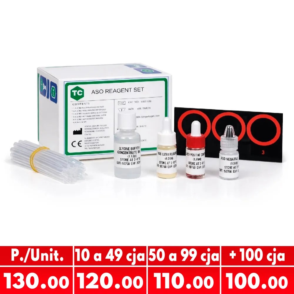 ASO Látex x 100 Test  (2 a 8ºC) - TECO | Stock: 100 - Vto. 30/05/27 - SAP: 176010004