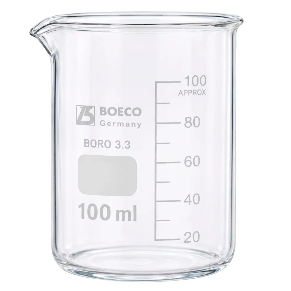 Vaso 100ml Vidrio Precipitación Boro 3.3 - BOECO | Stock: 1000 - SAP: 187030015