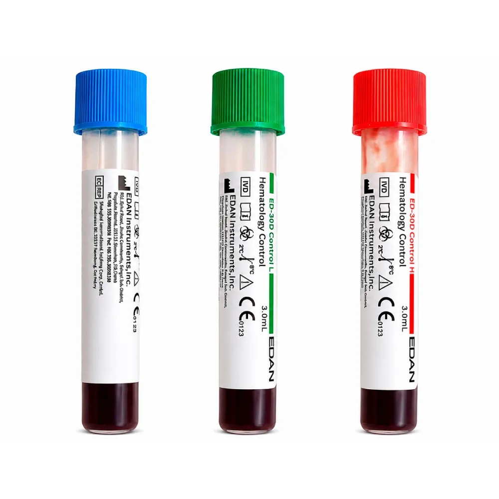 Control Hematológico 3 Diff (3 x 3 ml) Bajo/Medio/Alto (2°A 8°C) - Modelo: CBC-3D - EDAN | Stock: 0 - SAP: 194010013