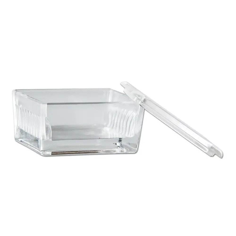 Cubeta de Tinción Horizontal de Vidrio Con Tapa 30 Posiciones Sin Gradilla - CHINA | Stock: 350 - SAP: 204020030
