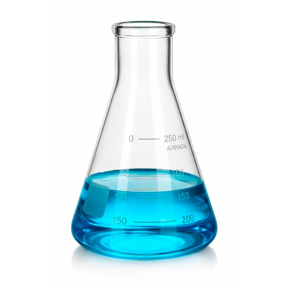 Matraz Erlenmeyer 250ML Vidrio Boro 3.3 - CHINA | Stock: 1000 - SAP: 204020062