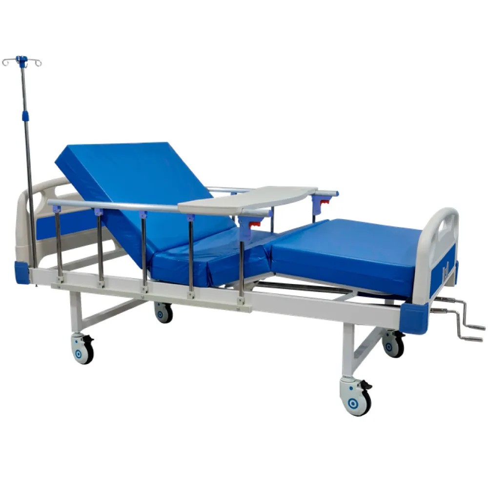 Cama Clínica con 2 Manivelas ORTHOREST + Colchón Articulado + Mesa Alimentos + Porta Suero - CHINA | Stock: 5 - SAP: 204020566