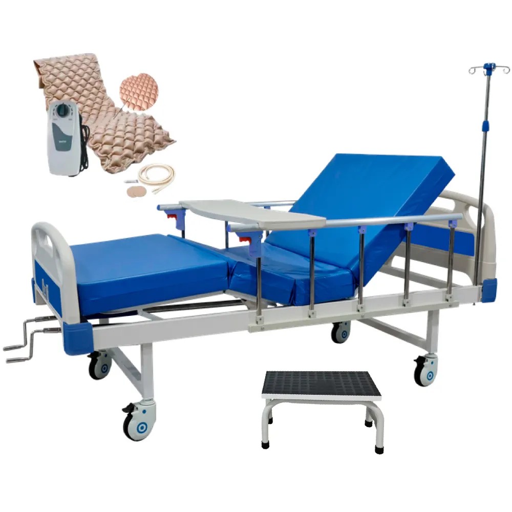 Cama Clínica con 2 Manivelas ORTHOREST +Colchón Articulado+C/Antiescaras+Mesa Alimentos+Peldaño+Port - CHINA | Stock: 5 - SAP: 204020567