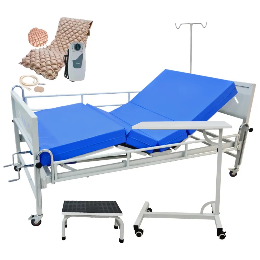 Cama Clínica con 2 Manivelas ORTHOPEDIC BIG + Colchón Articulado+C/Antiescaras+Mesa Alimentos+Peldañ - CHINA | Stock: 5 - SAP: 204020573