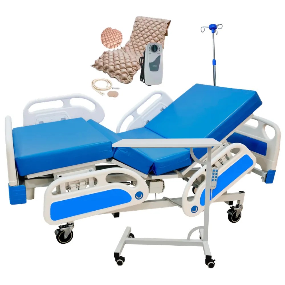 Cama Clínica Eléctrica ERGOMED PRO + Colchon  Articulado+C/Antiescaras+Mesa Alimentos+Porta Suero - CHINA | Stock: 5 - SAP: 204020584