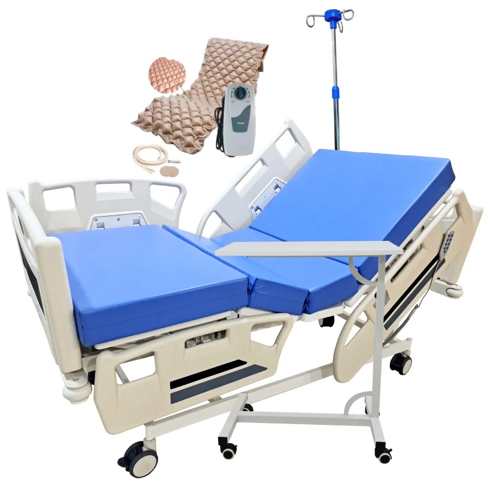 Cama Clínica Eléctrica FUSIONMED PLUS 4 Funciones + Colchón Articulado+C/Antiescaras+Mesa Alimentos+ - CHINA | Stock: 5 - SAP: 204020586