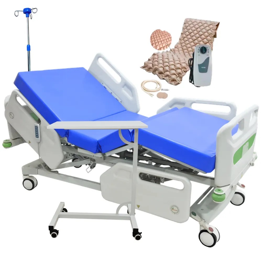 Cama Clínica Eléctrica CONFORTMAX PRO 5 Funciones+Colchón Articulado+C/Antiescaras+Mesa Alimentos+Po - CHINA | Stock: 5 - SAP: 204020590