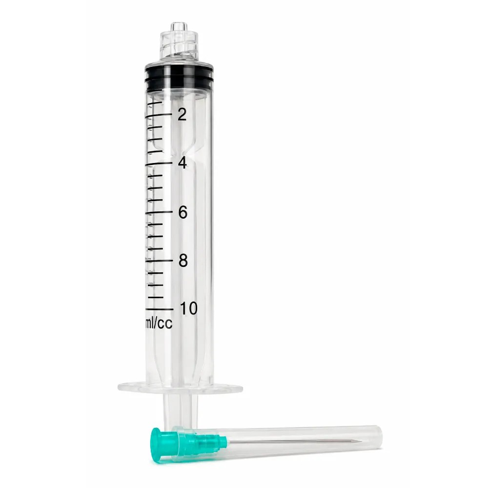 Jeringa Hipodérmica Estéril de 10ml C/Aguja 21Gx1 1/2" Caja x 100 Unds - CHINA | Stock: 100 - SAP: 204030709