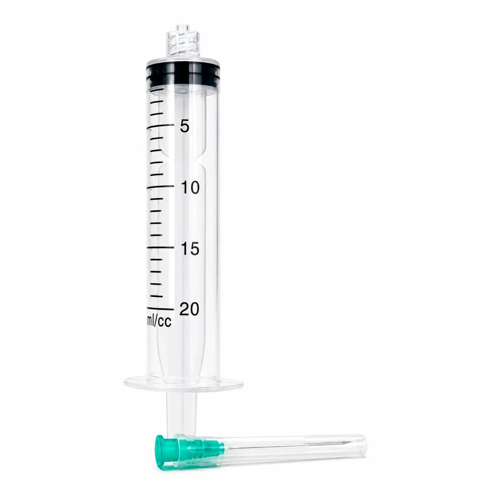 Jeringa Hipodérmica Estéril de 20ml C/Aguja 21Gx1 1/2" Caja x 50 Unds - CHINA | Stock: 100 - SAP: 204030710