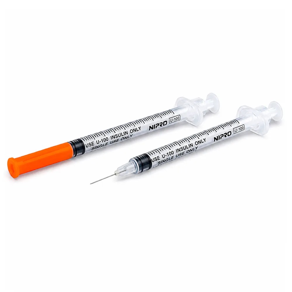 Jeringa Insulina Esteril 1ml C/Aguja 29Gx13mm Caja x 100 Unds - CHINA | Stock: 100 - SAP: 204030712
