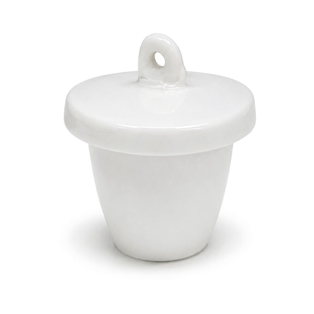 Crisol de Porcelana con Tapa 10ml - CHINA | Stock: 500 - SAP: 204030740