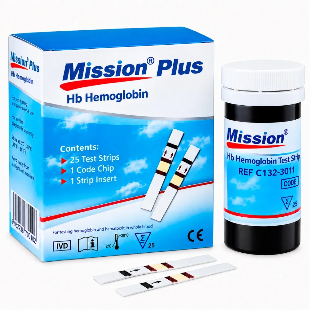 Tiras Reactivas Para Hemoglobina Mission  X 25 Test - MISSION | Stock: 100 - SAP: 208010006