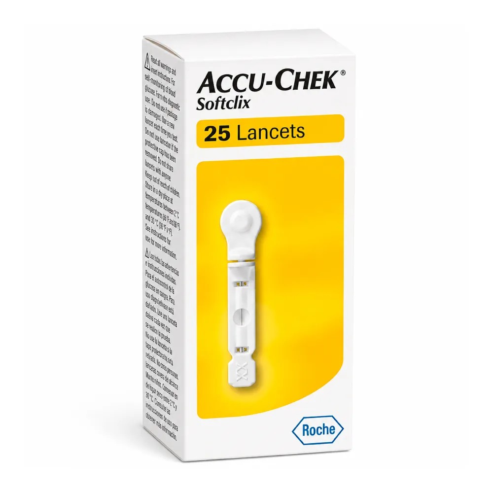 Lanceta Esteril 28g Caja x 25 Unds - Modelo: Softcxli - ACCU-CHEK | Stock: 100 - SAP: 379030001