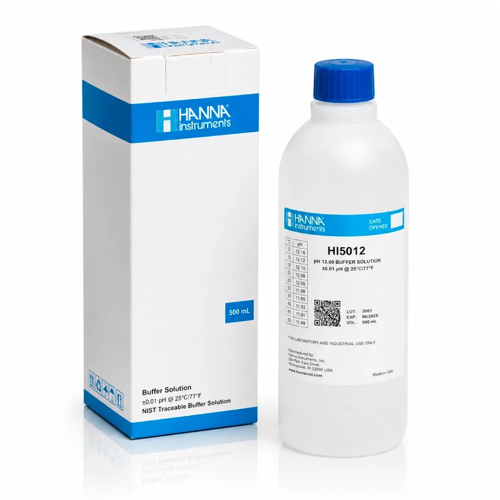 Solucion Tampon Buffer PH 12.00 x 500ML (Ref.HI5012) - HANNA INSTRUMENTS | Stock: 100 - SAP: 396020003