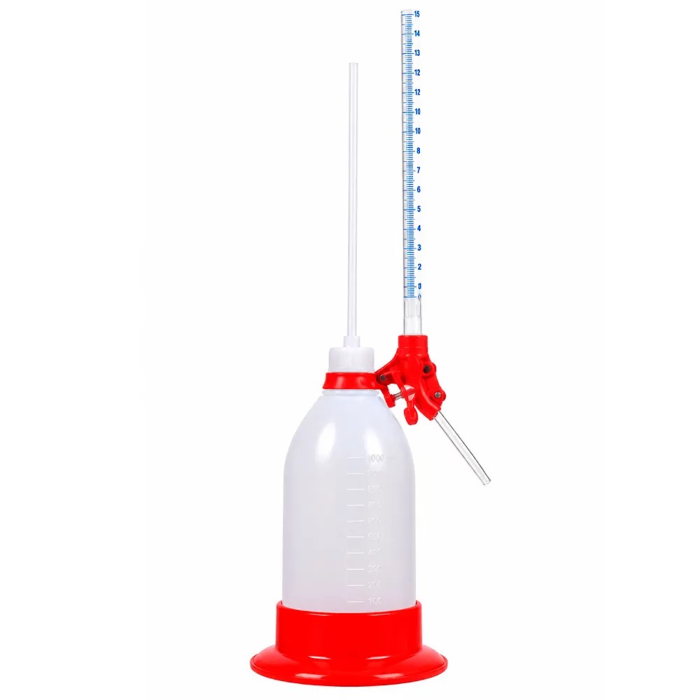 Bureta Automatica Schilling 50ML Clase "A" Con Botella de Plastico 1000ml - GlASSCO | Stock: 3 - SAP: 397030012