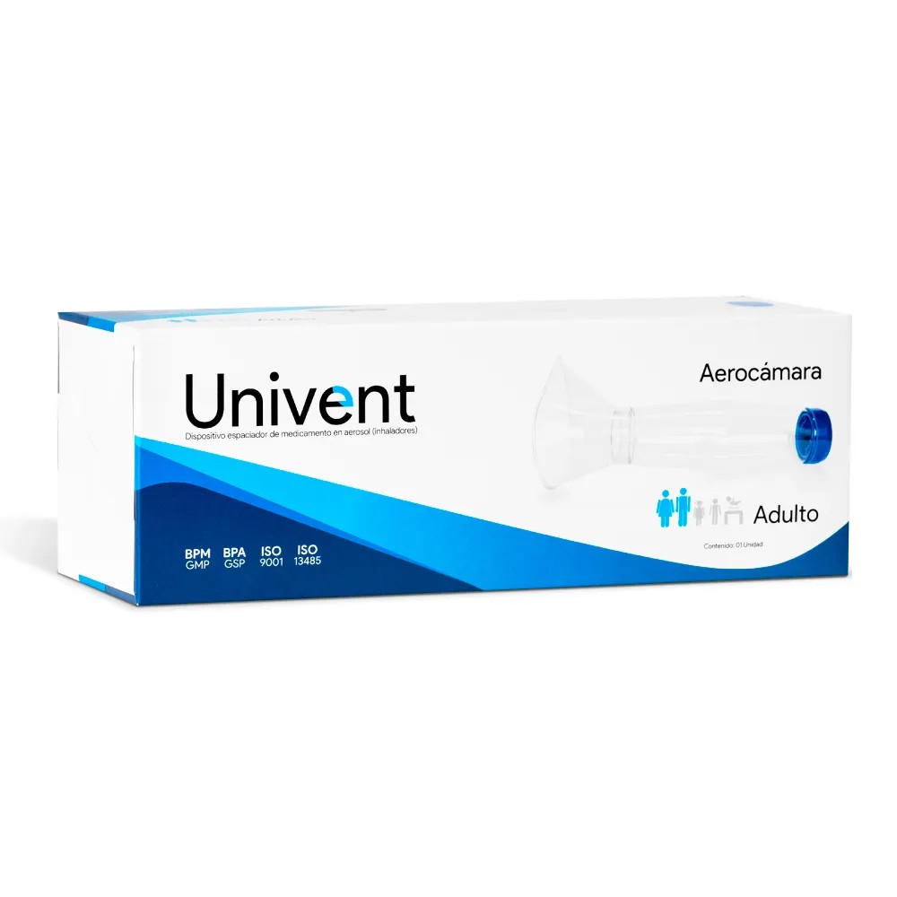 Aerocámaras para Audulto - Modelo: Univent - UNIVENT | Stock: 100 - SAP: 405030003