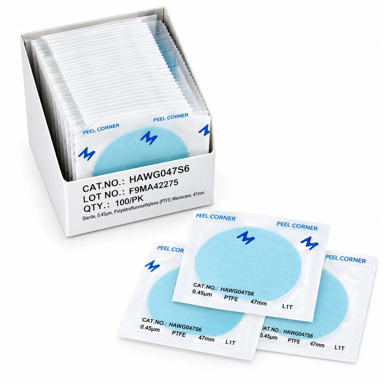 Filtro S-PAK® Estéril 0.45u poro, 47mm ø, blanca y cuadriculada en empaque individual X150 Unds REF: - MERCK | Stock: 5 - SAP: 412010038