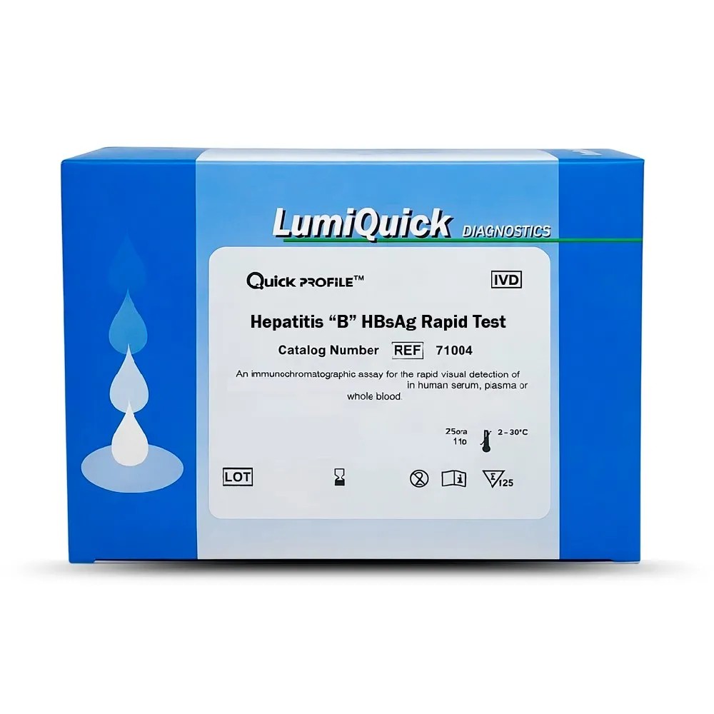 Hepatitis «B» X 25 Test (HBsAg) Rapid Test Cassette - LUMIQUICK | Stock: 3 - Vto. 15/03/28 - SAP: 226020004