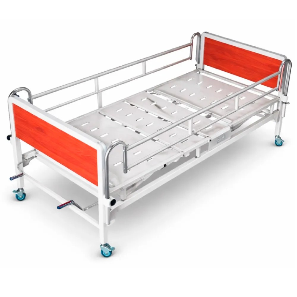 Cama Clínica con Somier de Plancha y Baranda Regulable - NACIONAL | Stock: 100 - SAP: 266020048