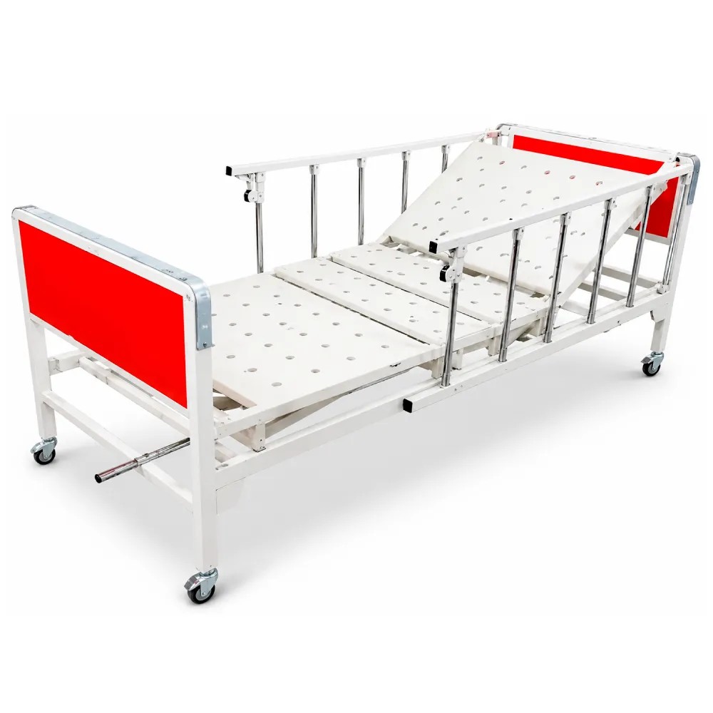 Cama Clínica con Somier de Plancha y Baranda Abatible - NACIONAL | Stock: 100 - SAP: 266020049