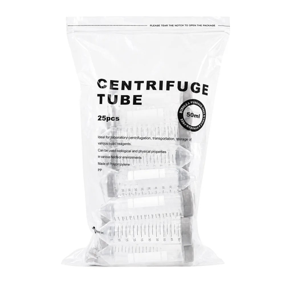Tubo Conico 50ml Plastico Esteril SIN DNASA,RNASA y Apirogeno Bolsa x 25 Unidades - CITOTEST | Stock: 3210 - SAP: 181030001