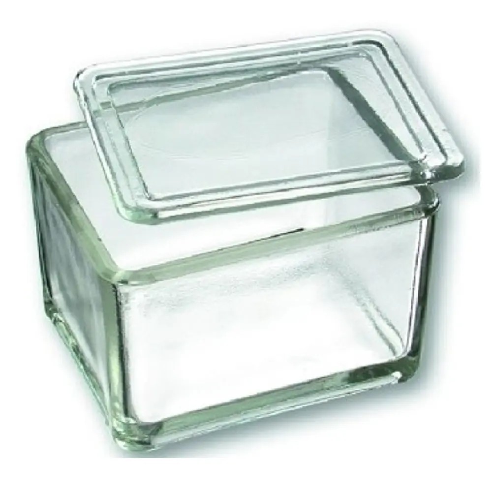 Cubeta Vidrio Con Tapa Para 60 Laminas Porta Objeto - EUROLAB | Stock: 43 - SAP: 180020050