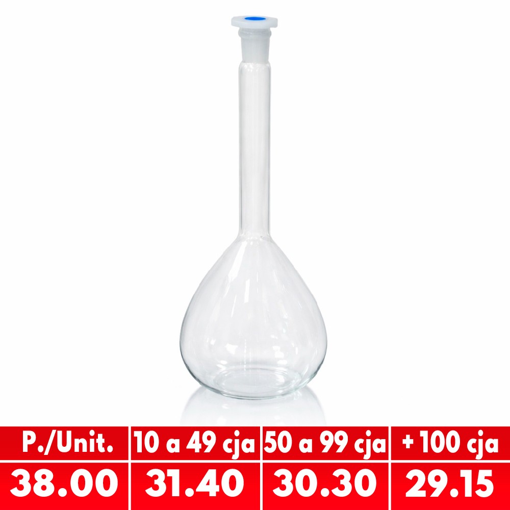 Fiola 500ML Vidrio Clase "A" Graduada - EUROLAB | Stock: 200 - SAP: 180020082