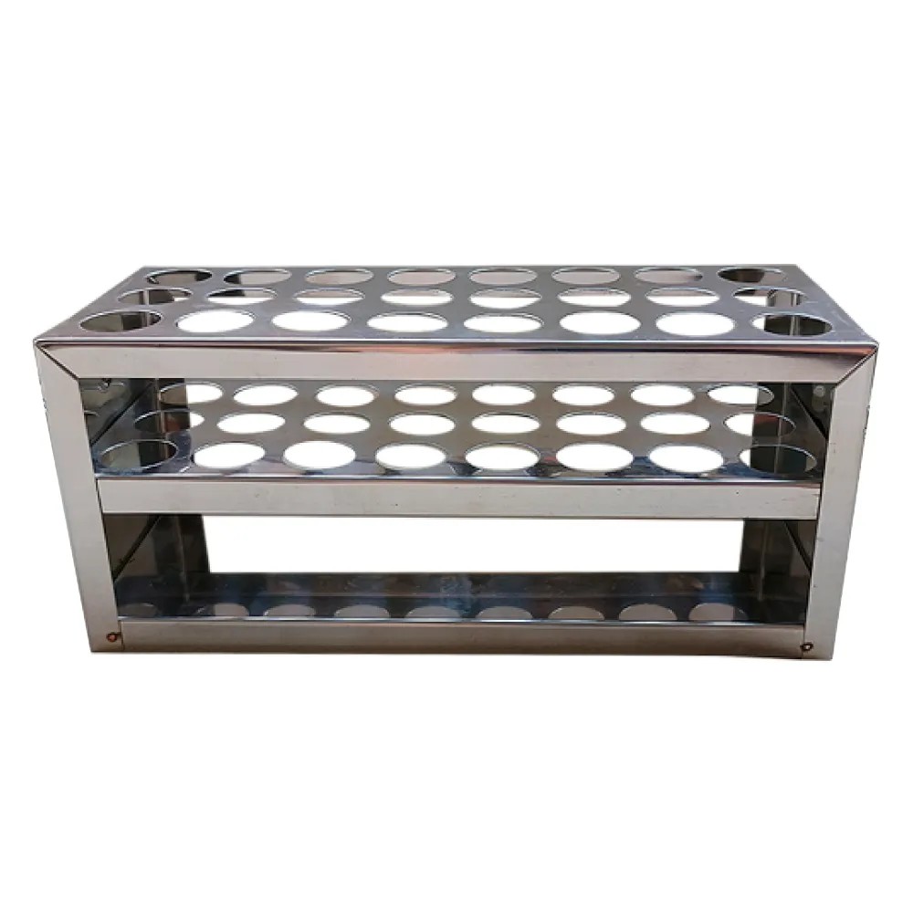 Gradilla Canastilla Para Transporte De Muestras  En Acero (D-153) 24 Tubos - NACIONAL | Stock: 100 - SAP: 266020069