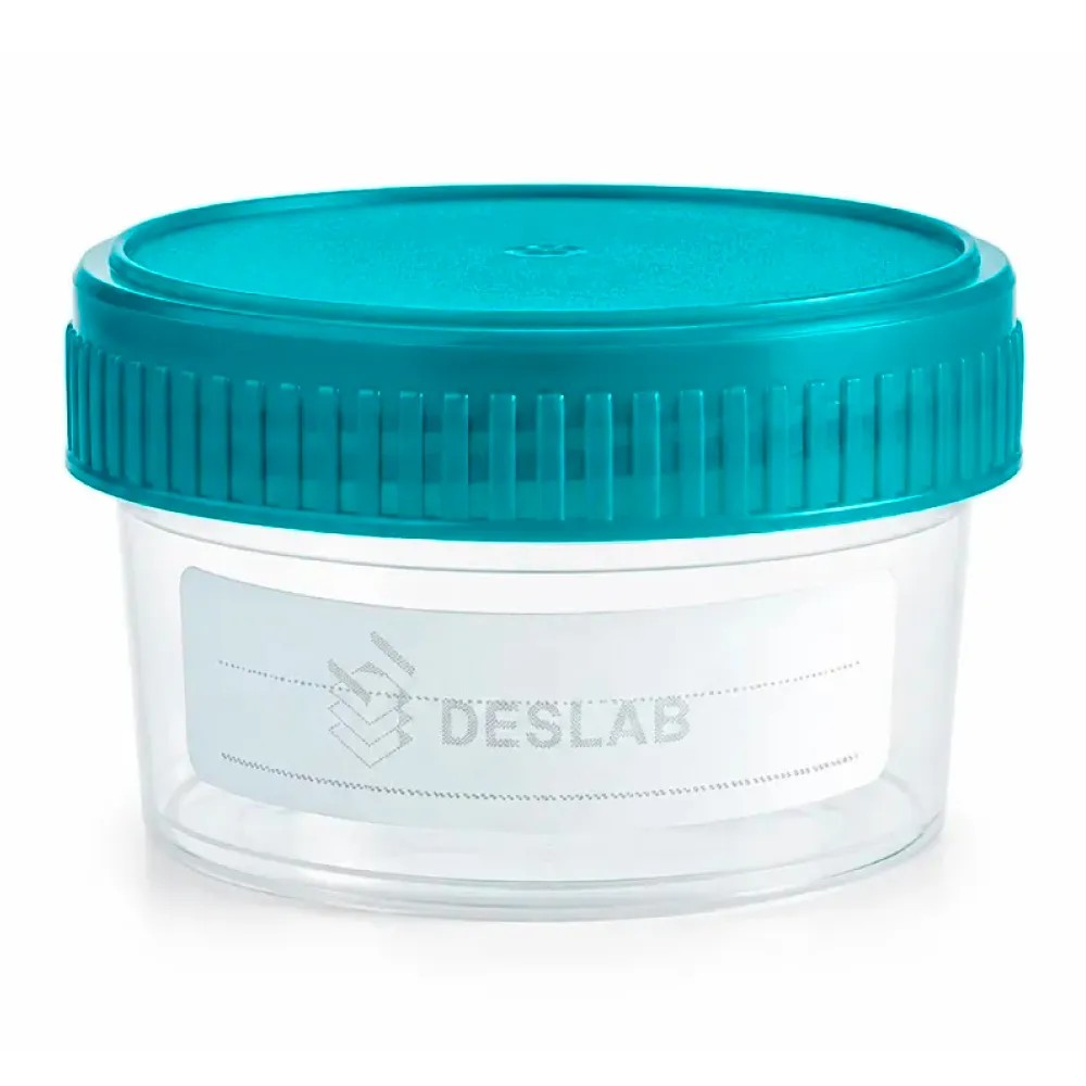 Frasco para Esputo 60ml Estéril x Unidad - DESLAB | Stock: 100 - SAP: 354030017