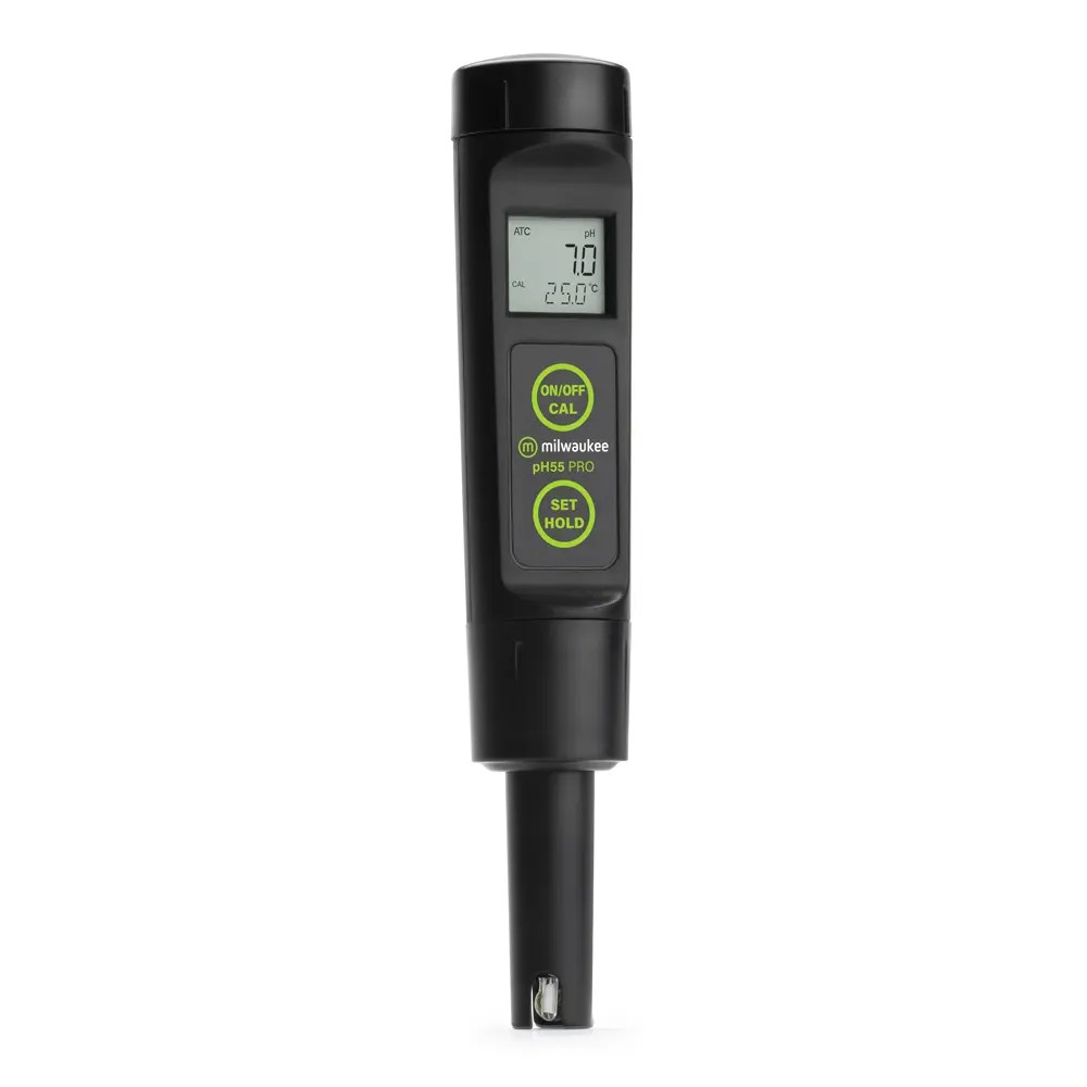 Peachimetro PH con ATC (Temperatura) Digital de Bolsillo – Modelo: PH-55 - MILWAUKEE | Stock: 12 - SAP: 298040004