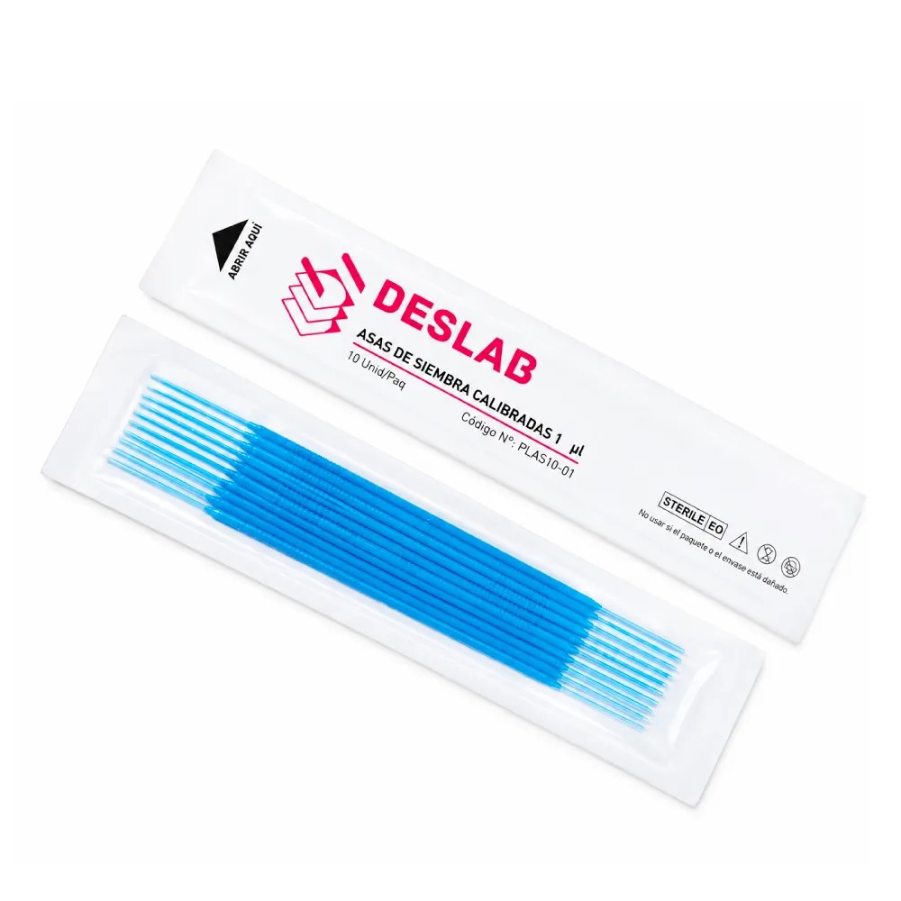Asa de Siembra de Plastico Estéril 1ul x 10 Unidades - DESLAB | Stock: 100 - SAP: 354030050