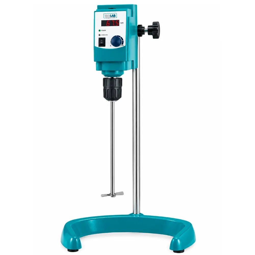 Agitador Vertical de Fluidos Pantalla LED Rpm 0 -2200 C/Maxima 20 Litros Code 615.01.001 - ISOLAB | Stock: 2 - SAP: 022020113