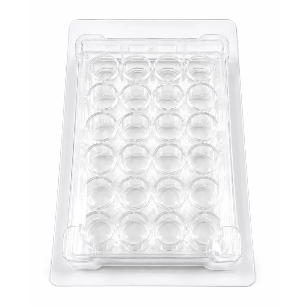 Placa para Cultivo Celular Fondo Plano de 1ml x 24 Pocillos Esteril - ISOLAB | Stock: 100 - SAP: 022030012