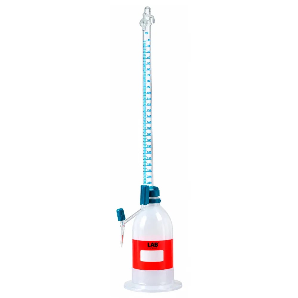 Bureta Automatica Schilling Transparente 50ML Con Botella de Plastico 1000ml (020.03.050) - ISOLAB | Stock: 3 - SAP: 022030022