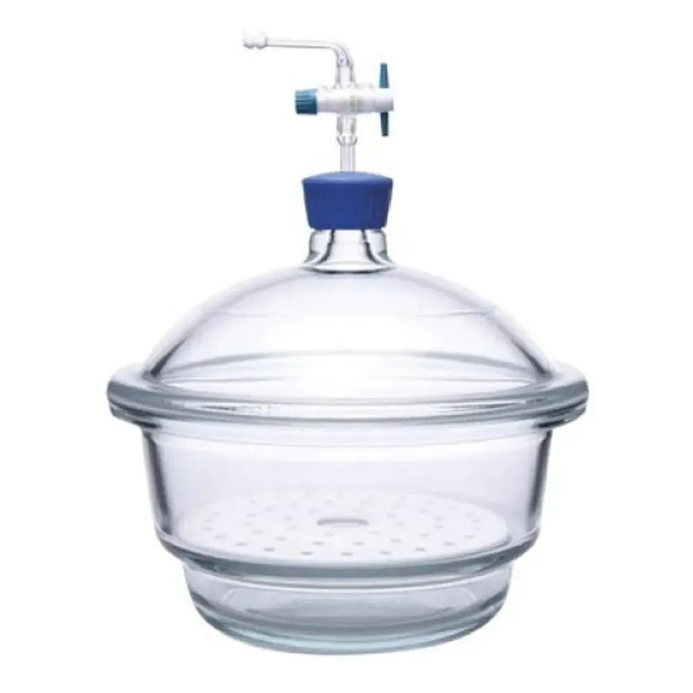 Desecador de Vidrio con LLave para Vacio de 300mm con Placa y LLave - ISOLAB | Stock: 3 - SAP: 022030027