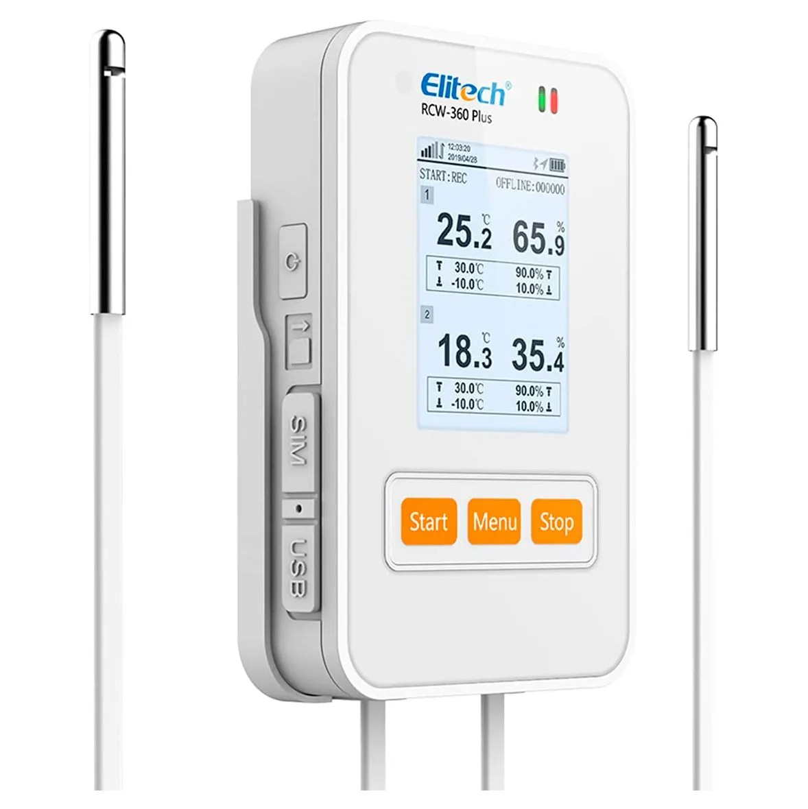 Termohigrómetro Digital Registrador Temperatura y Humedad Wifi Con Sonda Externa Modelo:RCW-360 Plu - ELITECH - MRP | Stock: 2 - SAP: 050020006